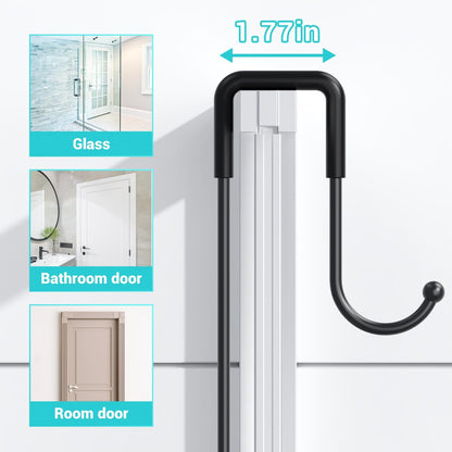 non-slip silicone lining on top to protect doors under 1.77 inches thick