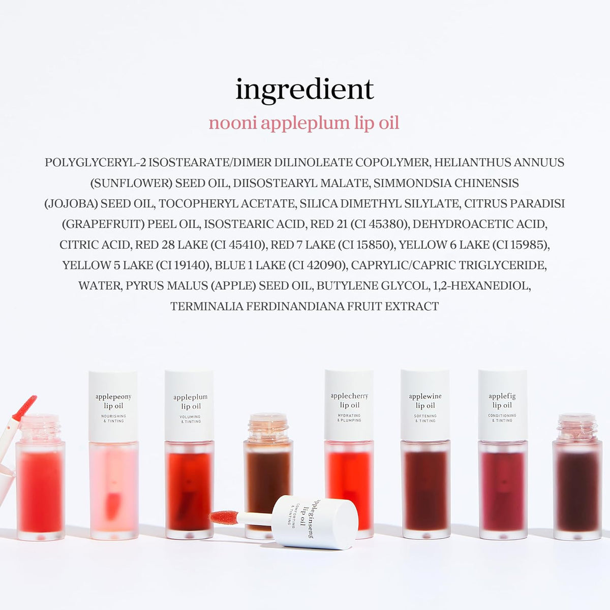 NOONI Korean Lip Oil – Appleplum | Restorative Daily Lip Treatment for Mindful Skincare Routines