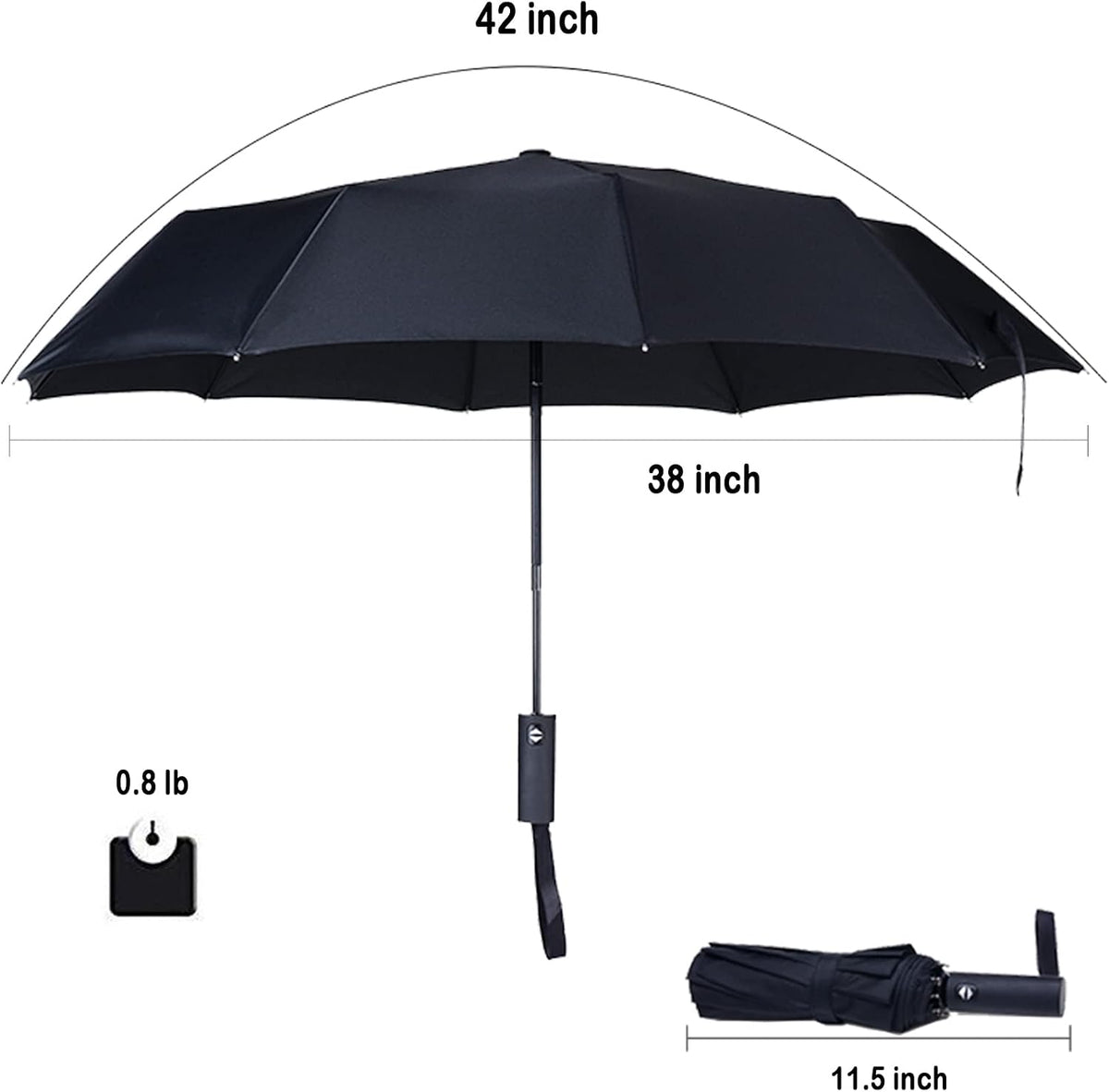 NPCQUN Cute Travel Umbrella Gift – Valentine's Day and Holiday Present for Women Who Commute, Patterned Folding Umbrella with Sleeve