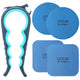 Blue and Grey - 5 Pcs: 1 Jar opener with 4 Gripper Pads