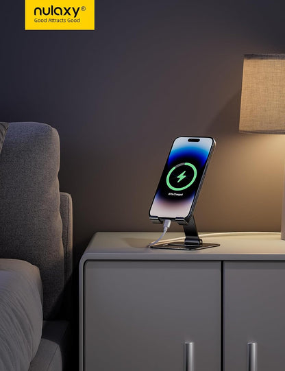 Nulaxy Pocket-Size Phone Stand – Less-Is-More Bedside Dock for Clutter-Free Nightstands