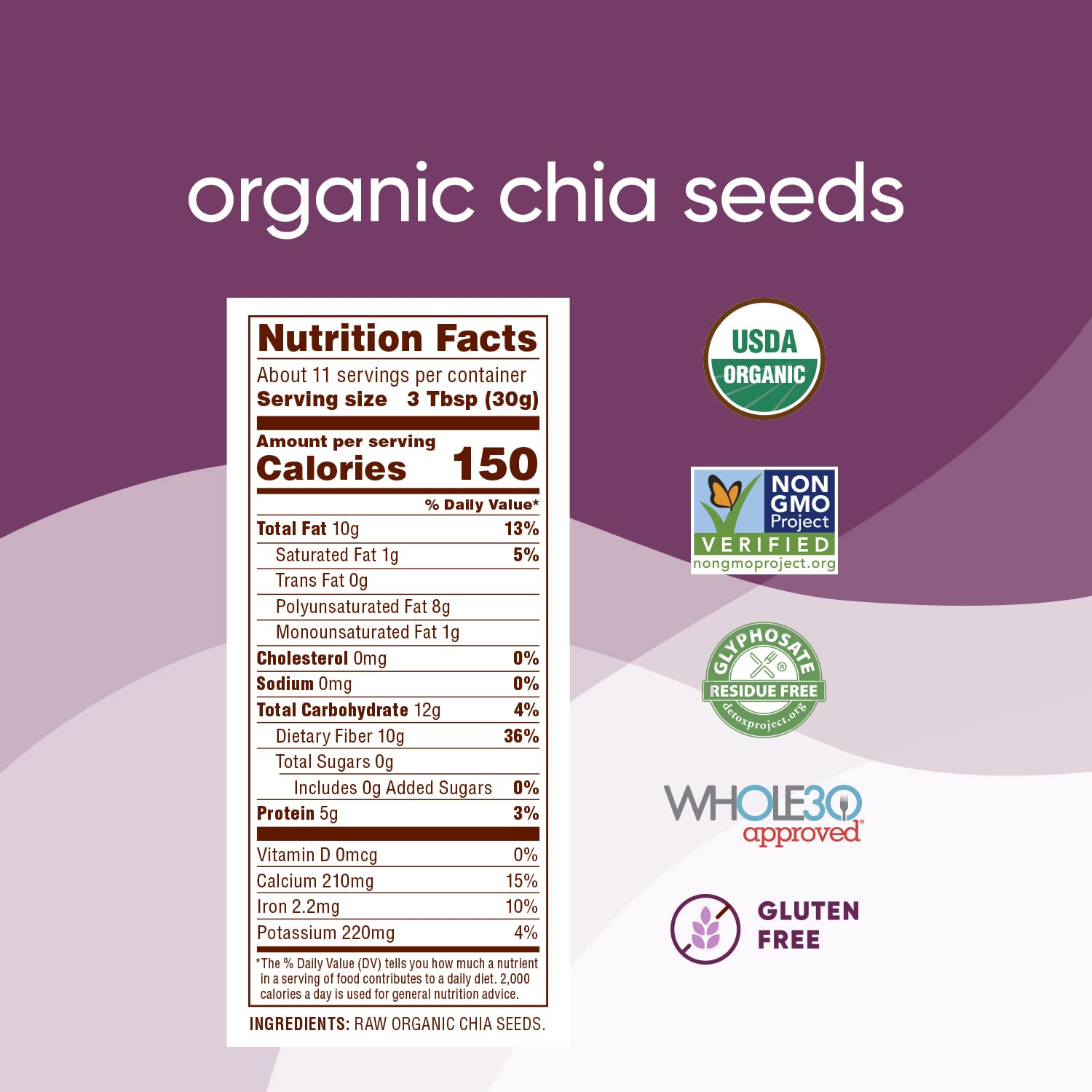 Nutiva Organic Chia Seed Black 12 oz – Nutrient-Dense Pantry Essential for Mindful Eating, Mindful Hydration and Personal Care Routines