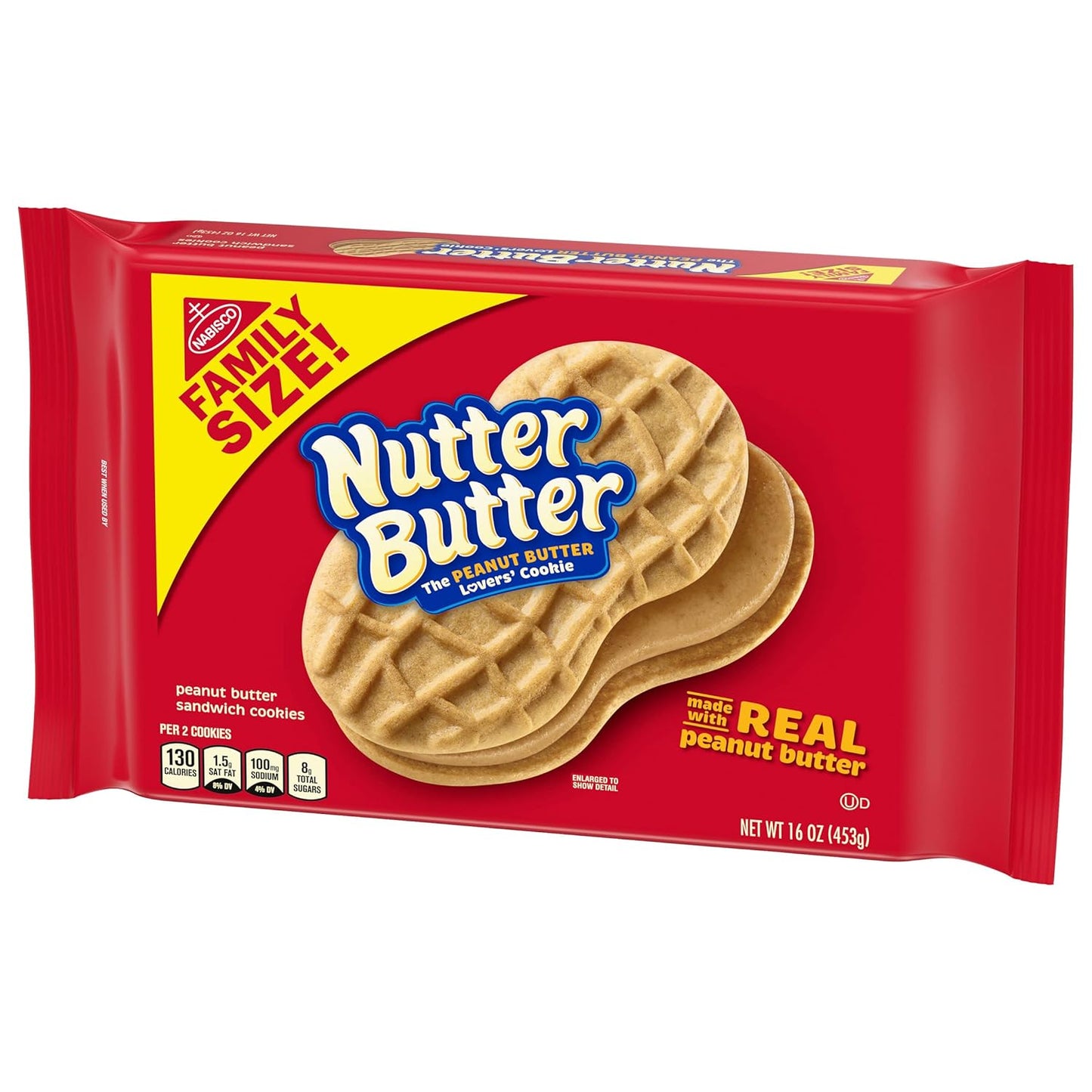 Nutter Butter Family Size Peanut Butter Sandwich Cookies, 16 oz – Sweet and Salty Snack Gift for Friends and Family