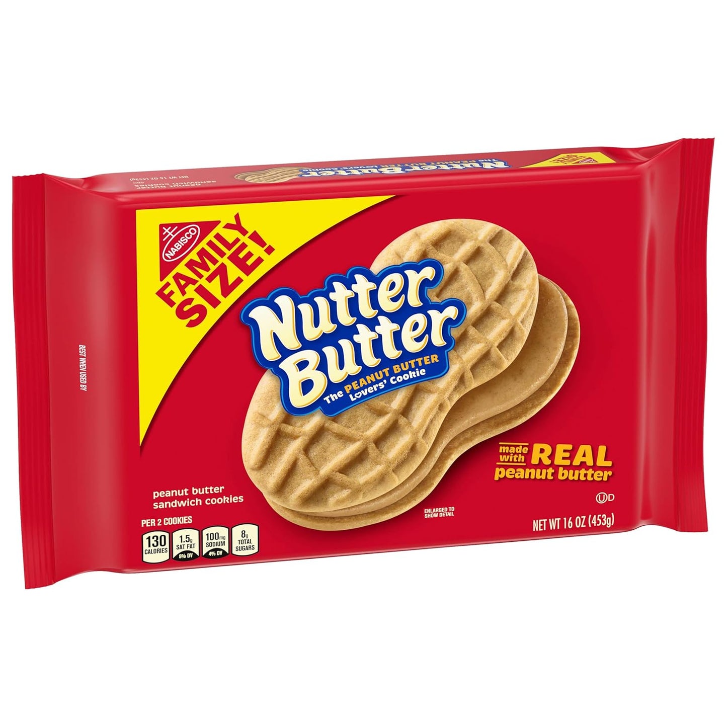 Nutter Butter Family Size Peanut Butter Sandwich Cookies, 16 oz – Sweet and Salty Snack Gift for Friends and Family