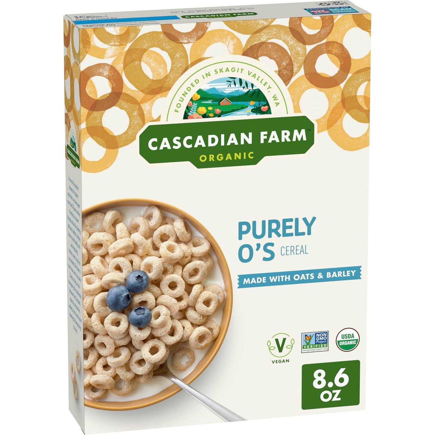o-shaped crunchy cereal pieces made from oats and barley