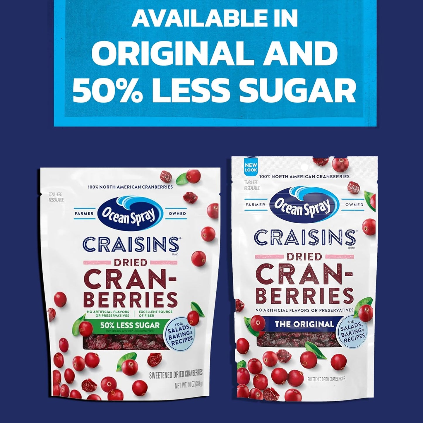 Ocean Spray Craisins Dried Cranberries 48 oz – 25% Daily Fruit Per Serving for Wellness-Focused Snacking