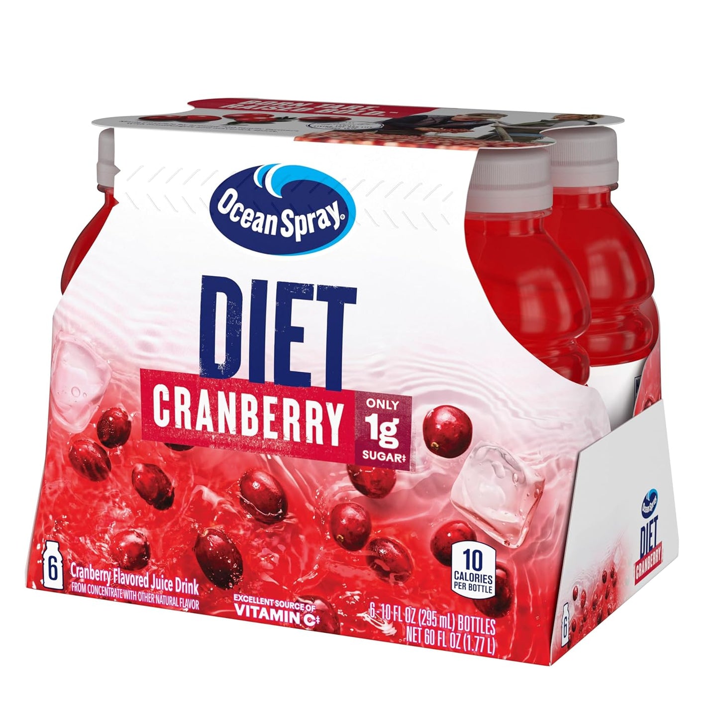 Ocean Spray Diet Cranberry Juice Drink – Vitamin C Cranberry Bottles for Kids' Lunches and Snack Time