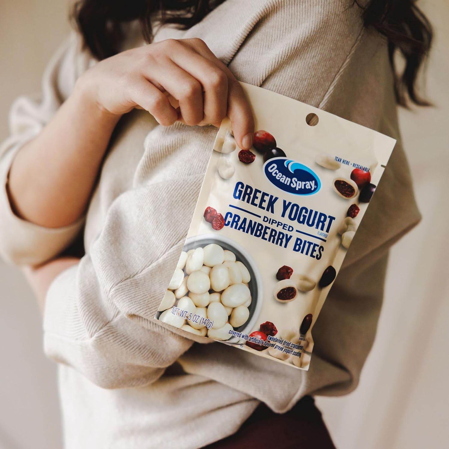 Ocean Spray Greek Yogurt Dried Cranberries, Portable Snack for Trail Mix and Road Trip Snacking