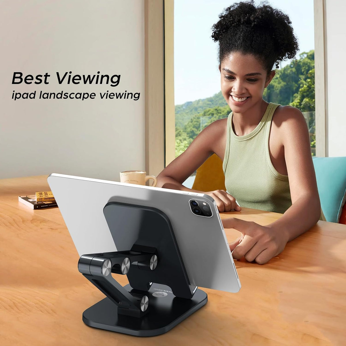 OCYCLONE Pocket Phone Stand for Hybrid Office, Foldable Cell Phone Holder for Deep Work and Hands Free Calls