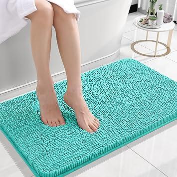OLANLY Plush Kids Bathroom Floor Mat – Machine-Washable Rug for Playroom and Tub Side