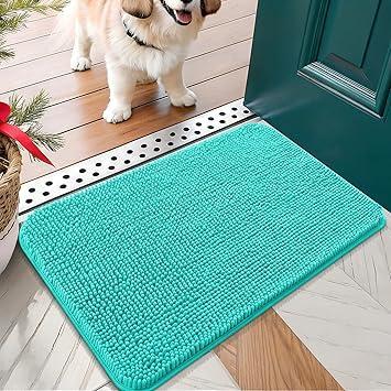 OLANLY Plush Pet Comfort Mat – Therapeutic Chenille Crate Liner and Entry Mat, Soft Surface for Joint Relief in Older Dogs
