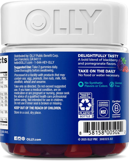 OLLY Men's Multivitamin Gummy – Clean-Label Men's Supplement, No Artificial Colors or Flavors