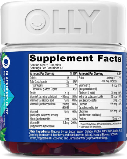 OLLY Men's Multivitamin Gummy – Clean-Label Men's Supplement, No Artificial Colors or Flavors
