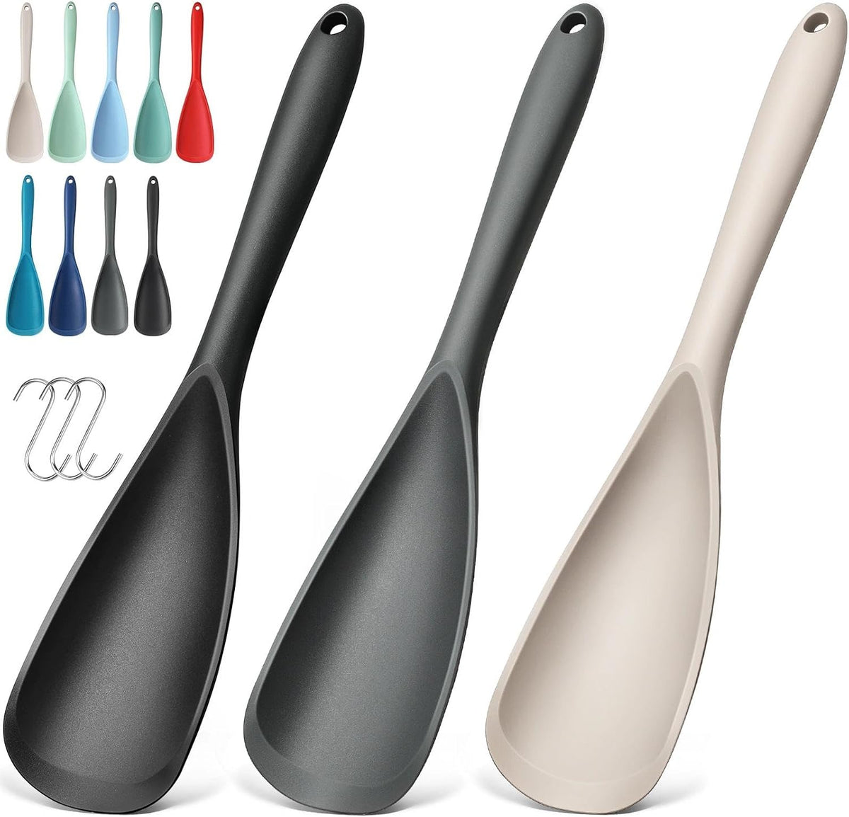 one-piece molded silicone construction with no crevices for residue buildup
