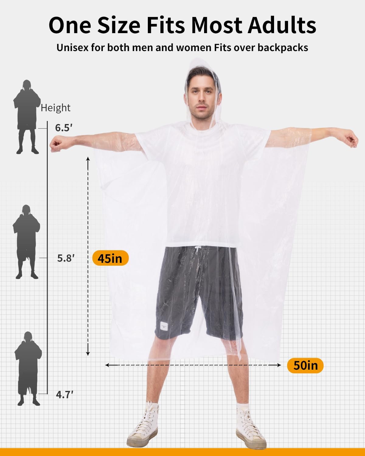 one-size-tall cut to fit most adult body types without sizing up