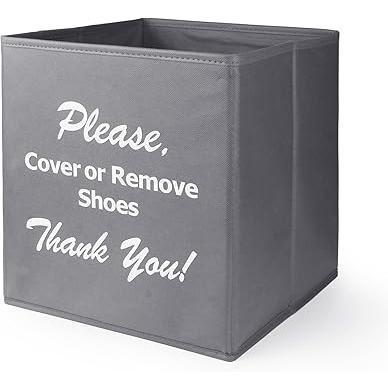 Opret Shoe Cover Dispenser – Lightweight Canvas Bin for Pop-Up Events, Open Houses, and Property Tours