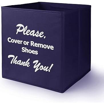 Opret Shoe Cover Dispenser – Lightweight Canvas Bin for Pop-Up Events, Open Houses, and Property Tours