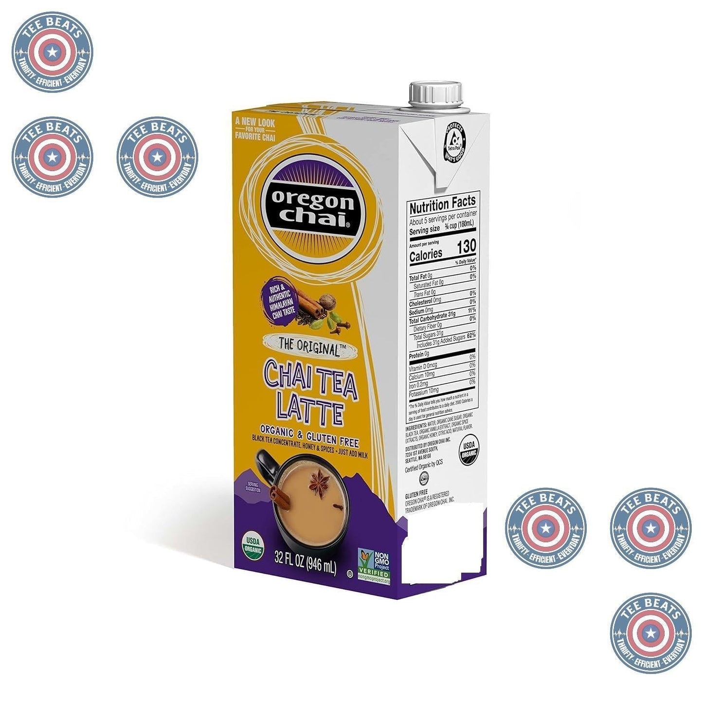 Oregon Chai Original Chai Concentrate for Parent Fuel Breaks, Shelf-Stable Spiced Drink for Hectic Schedules