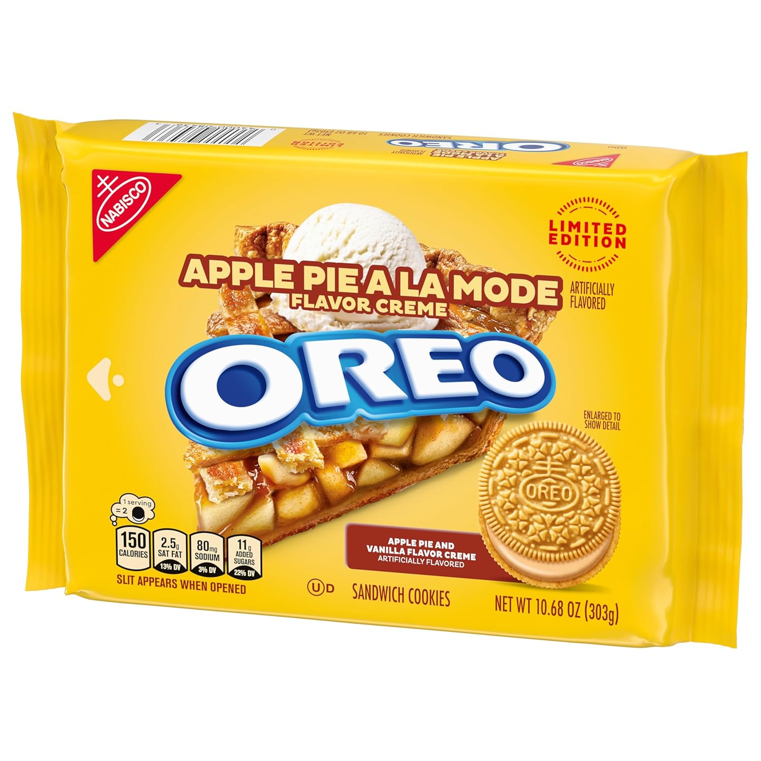 OREO Apple Pie a la Mode Cookies – Resealable Travel Snack for Camping Trips