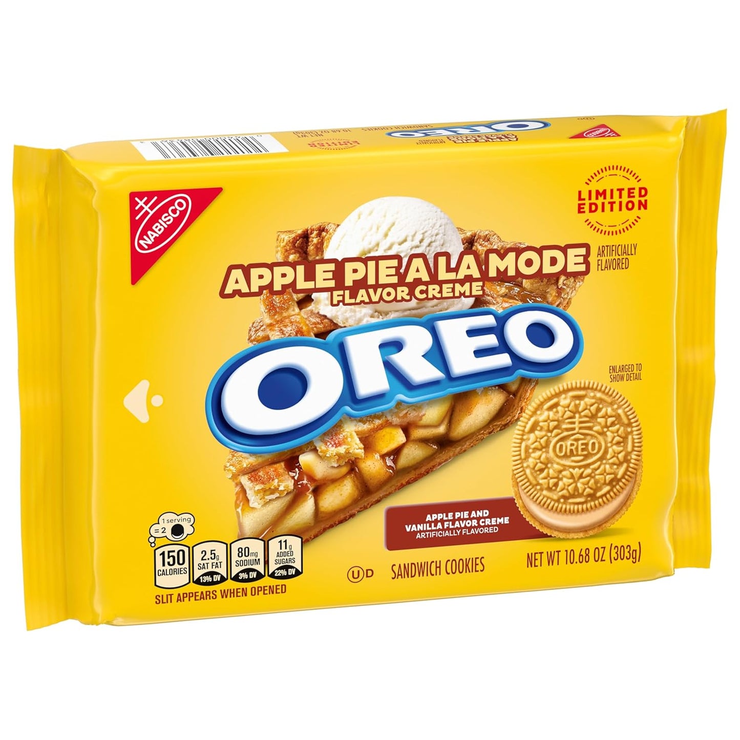 OREO Apple Pie a la Mode Cookies – Resealable Travel Snack for Camping Trips
