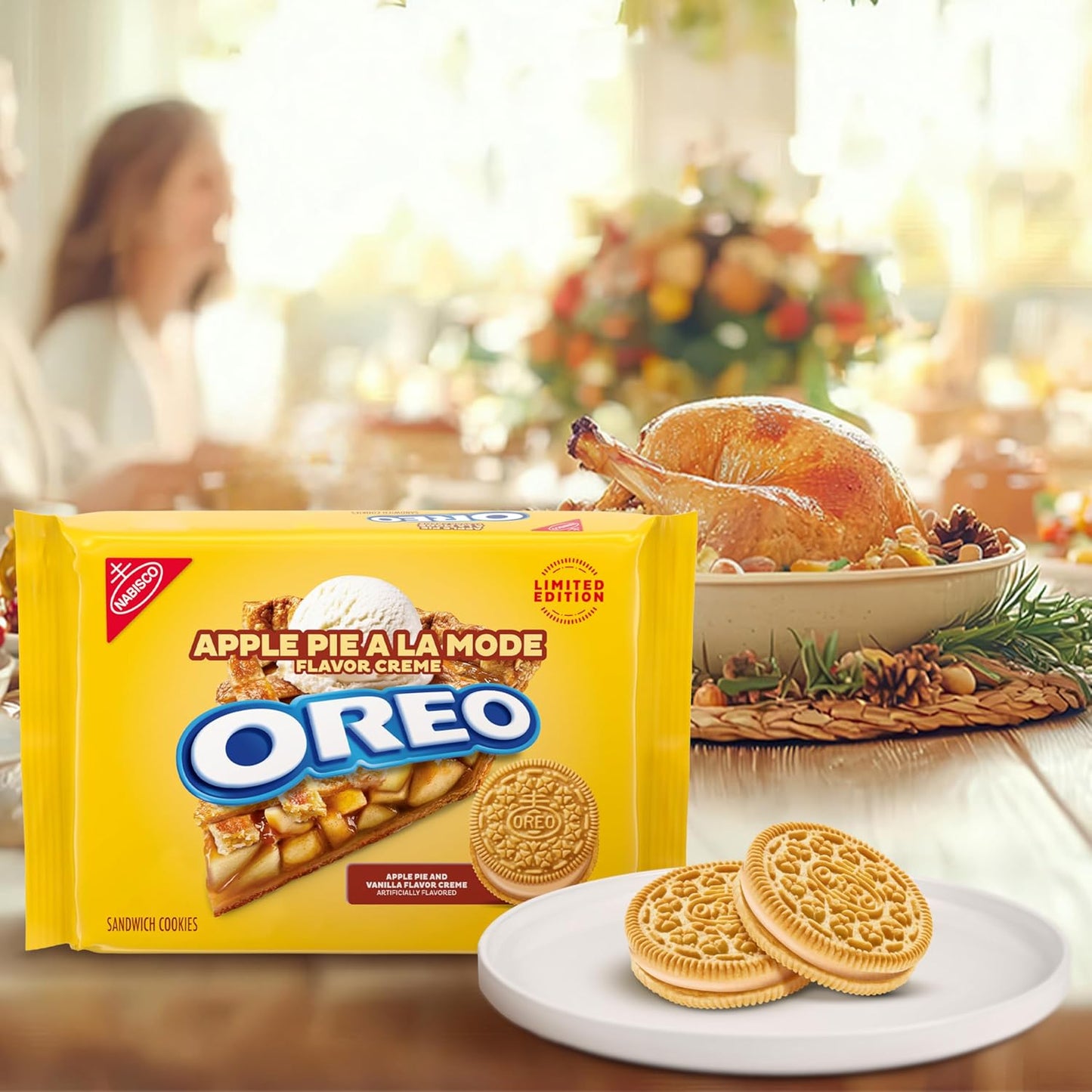 OREO Apple Pie a la Mode Cookies – Resealable Travel Snack for Camping Trips