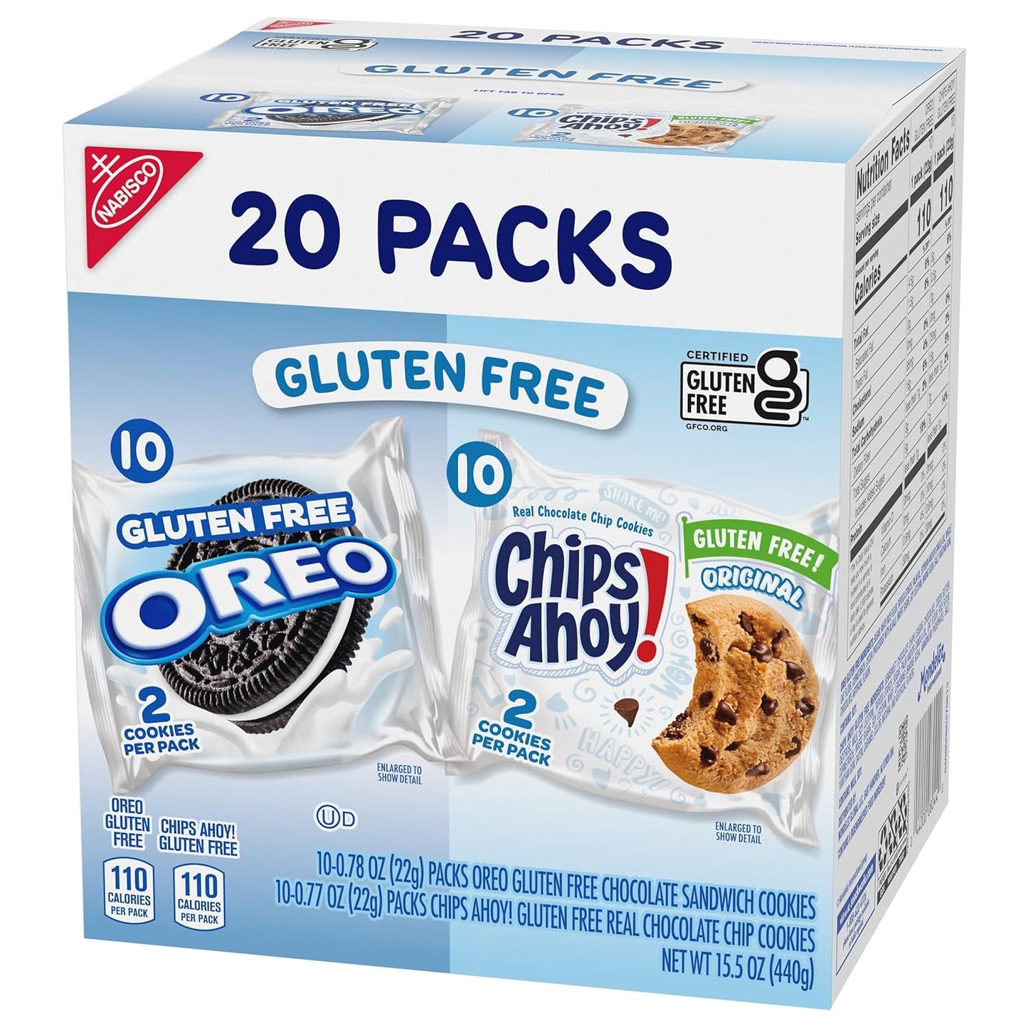 OREO & CHIPS AHOY! Gluten Free Cookies – Pre-Portioned Two-Cookie Packs for After-School Snacks and Lunchboxes