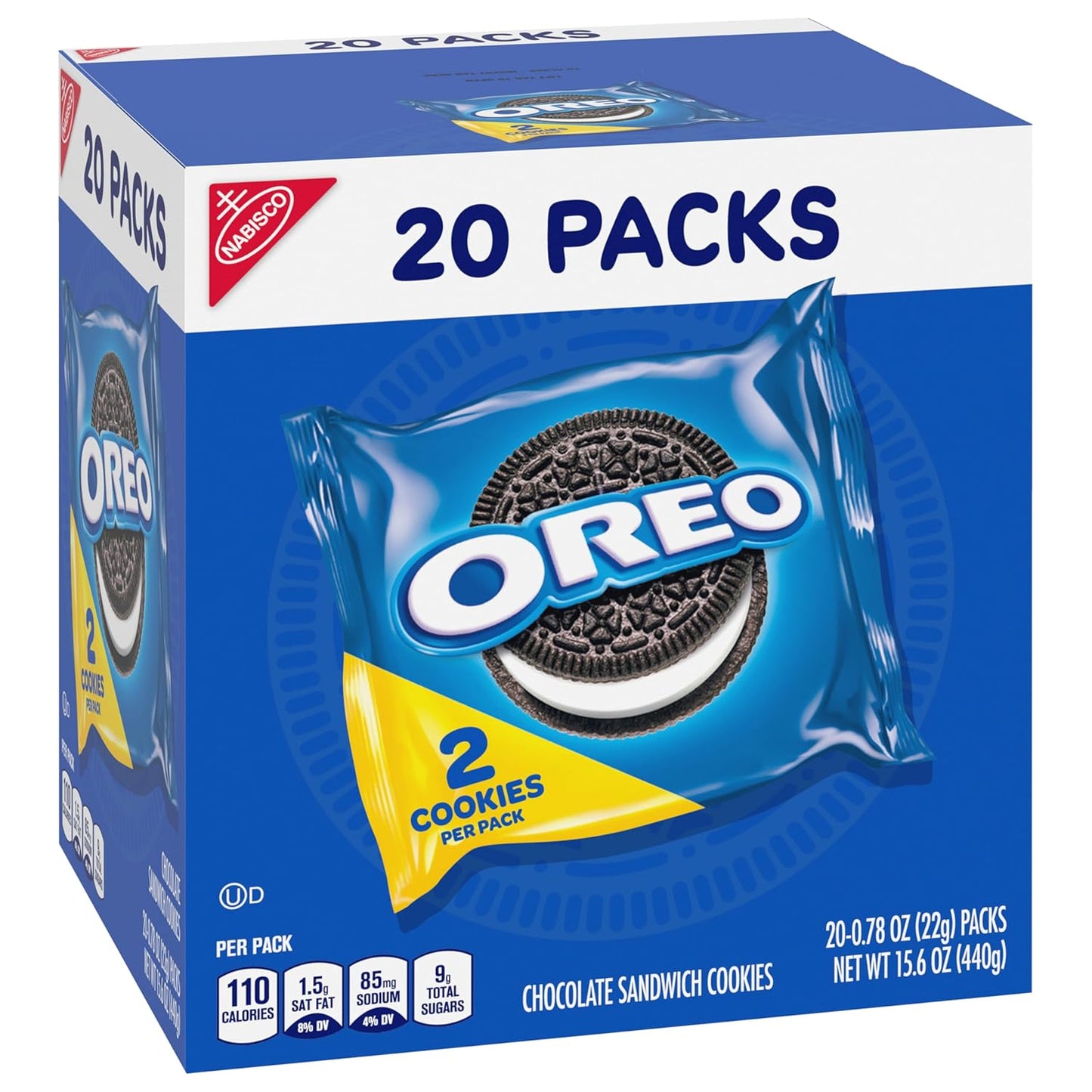 OREO Chocolate Creme Snack Packs – Durable Grab-and-Go Treats for Picnics and Outdoor Adventures, 20-Count Box