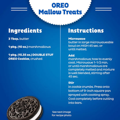 OREO Double Stuf Sandwich Cookies with Real Cocoa – On-the-Go Family Snack for Hiking Lunches, Beach Days, and Park Outings, 24.95 oz