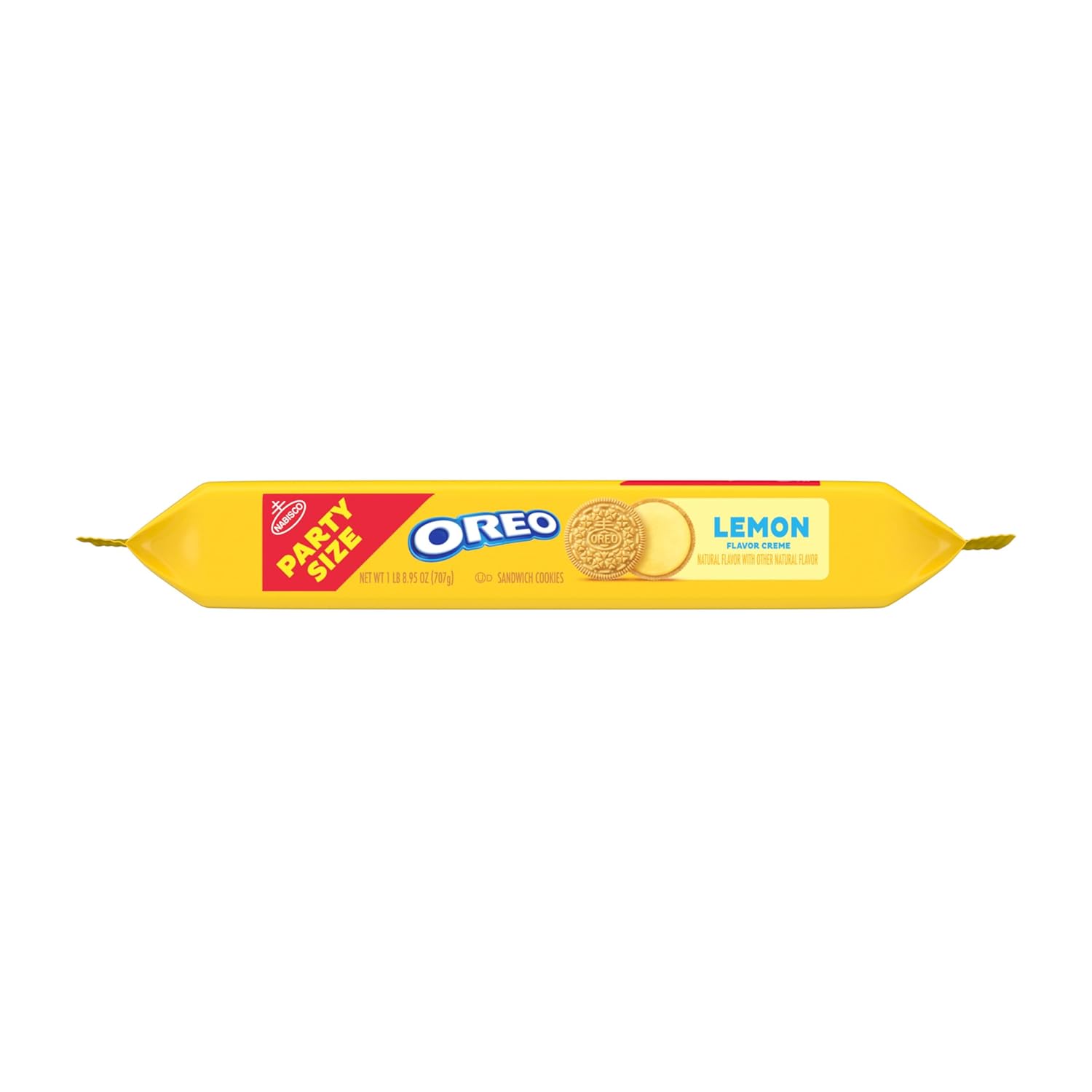 OREO Lemon Creme Sandwich Cookies – Patio and Backyard Party Snack, Citrus Creme Party Size 24.95 oz
