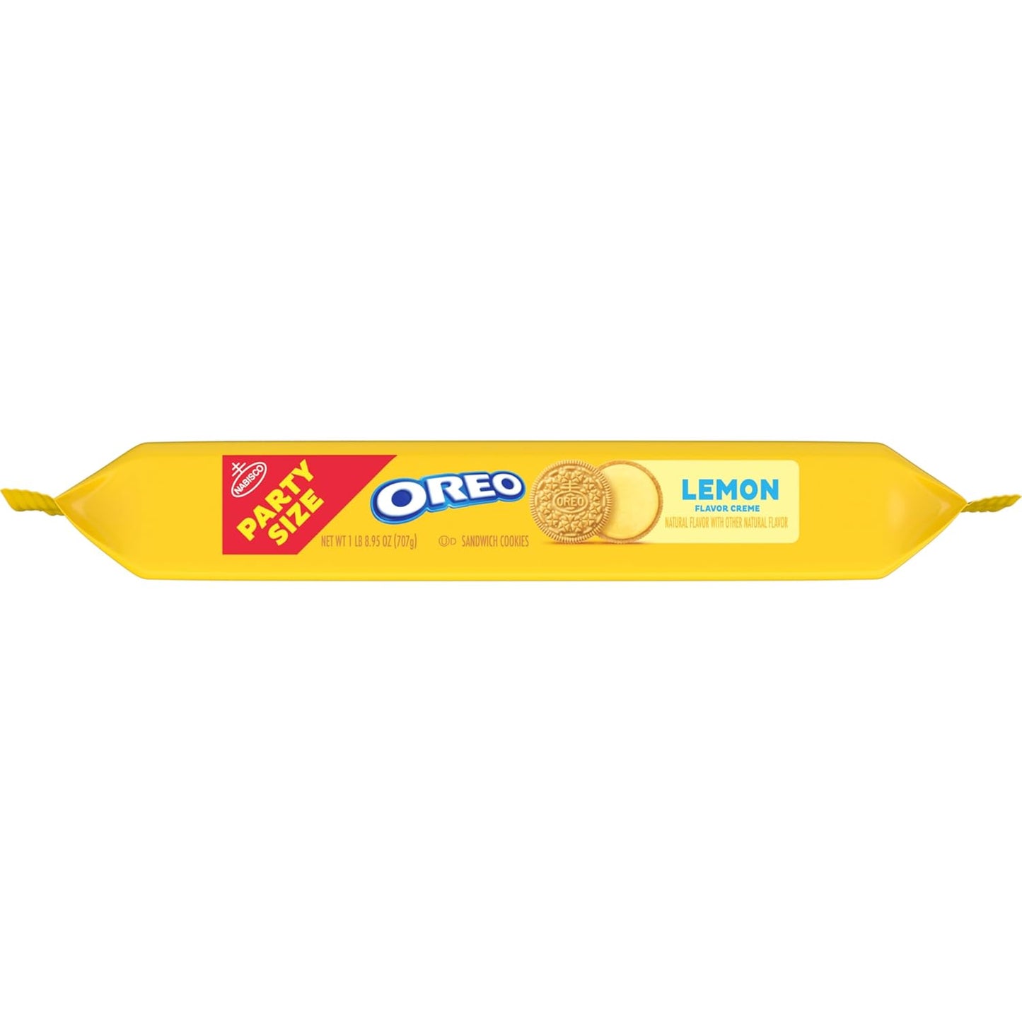 OREO Lemon Creme Sandwich Cookies – Patio and Backyard Party Snack, Citrus Creme Party Size 24.95 oz