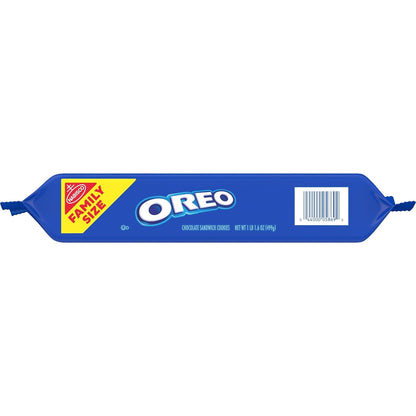 OREO Mega Stuf Chocolate Cookies – Bulk Road Trip Snack and Outdoor Adventure Treat, Resealable 17.6 oz Pack