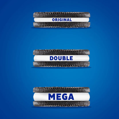 OREO Mega Stuf Chocolate Cookies – Bulk Road Trip Snack and Outdoor Adventure Treat, Resealable 17.6 oz Pack