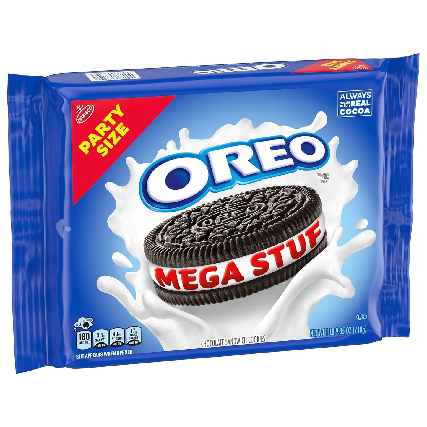 OREO Mega Stuf Sandwich Cookies, Bulk 25.35 oz – Shared Kitchen Staple for Remote Team Snack Stash