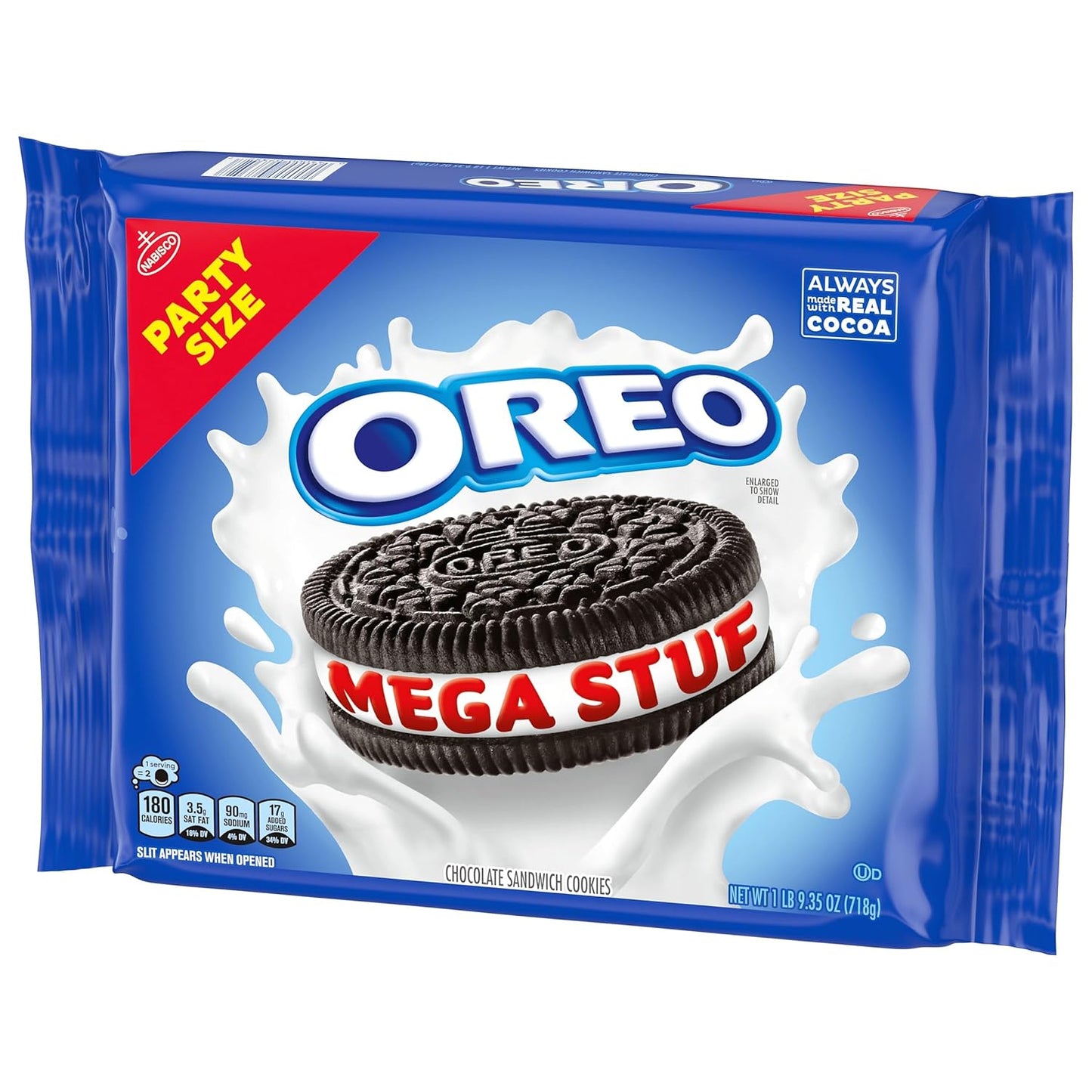 OREO Mega Stuf Sandwich Cookies, Bulk 25.35 oz – Shared Kitchen Staple for Remote Team Snack Stash
