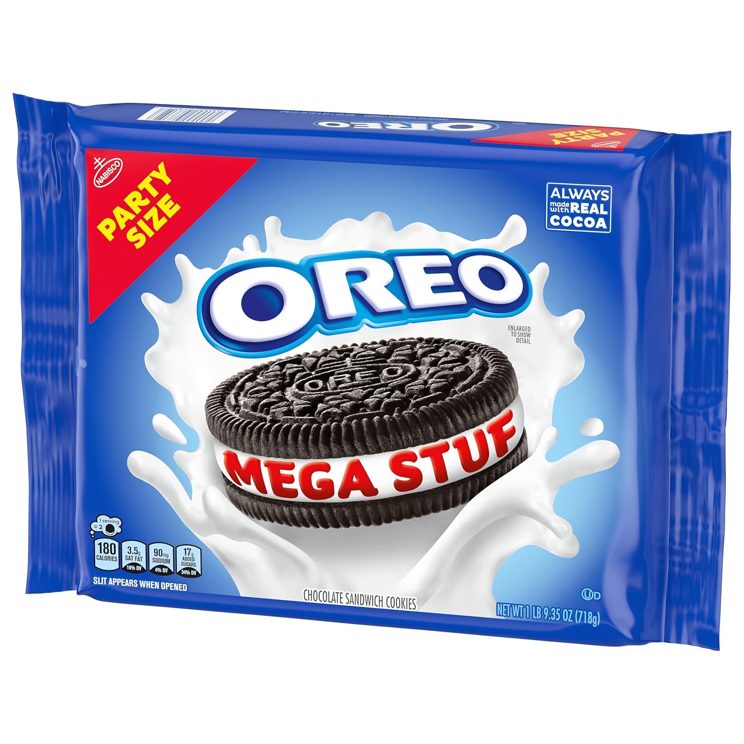OREO Mega Stuf Sandwich Cookies, Bulk 25.35 oz – Shared Kitchen Staple for Remote Team Snack Stash