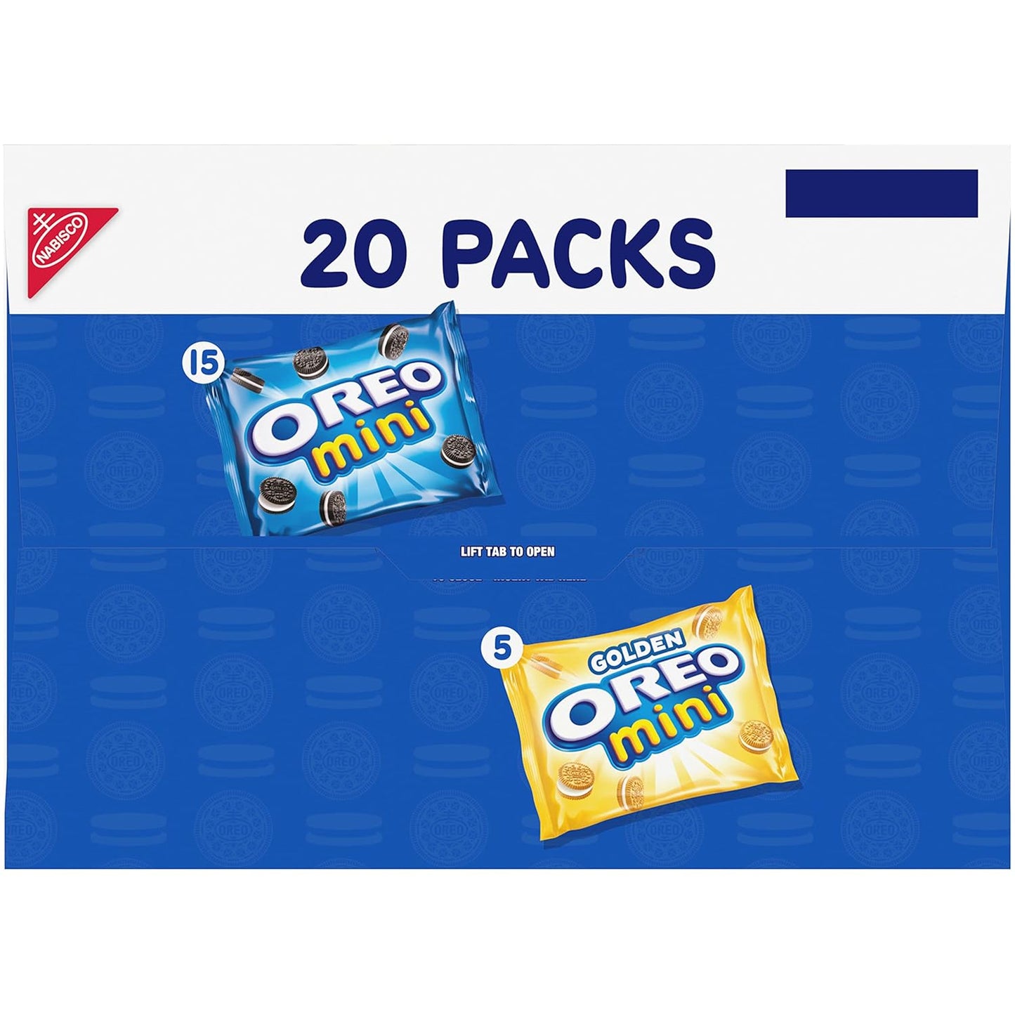 OREO Mini Mix Sandwich Cookies Variety Pack for Home Office Afternoon Pick Me Up, 20 Pre Portioned Bags