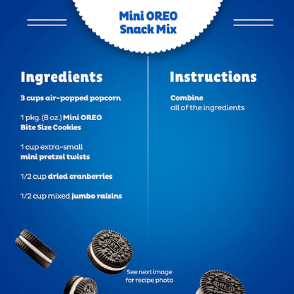 OREO Mini Mix Sandwich Cookies Variety Pack for Home Office Afternoon Pick Me Up, 20 Pre Portioned Bags