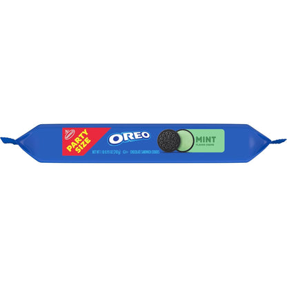 OREO Mint Creme Chocolate Wafer Sandwich Cookies Party Size 24.95 oz – Car Cup Holder Snack for Road Trips and Tailgates