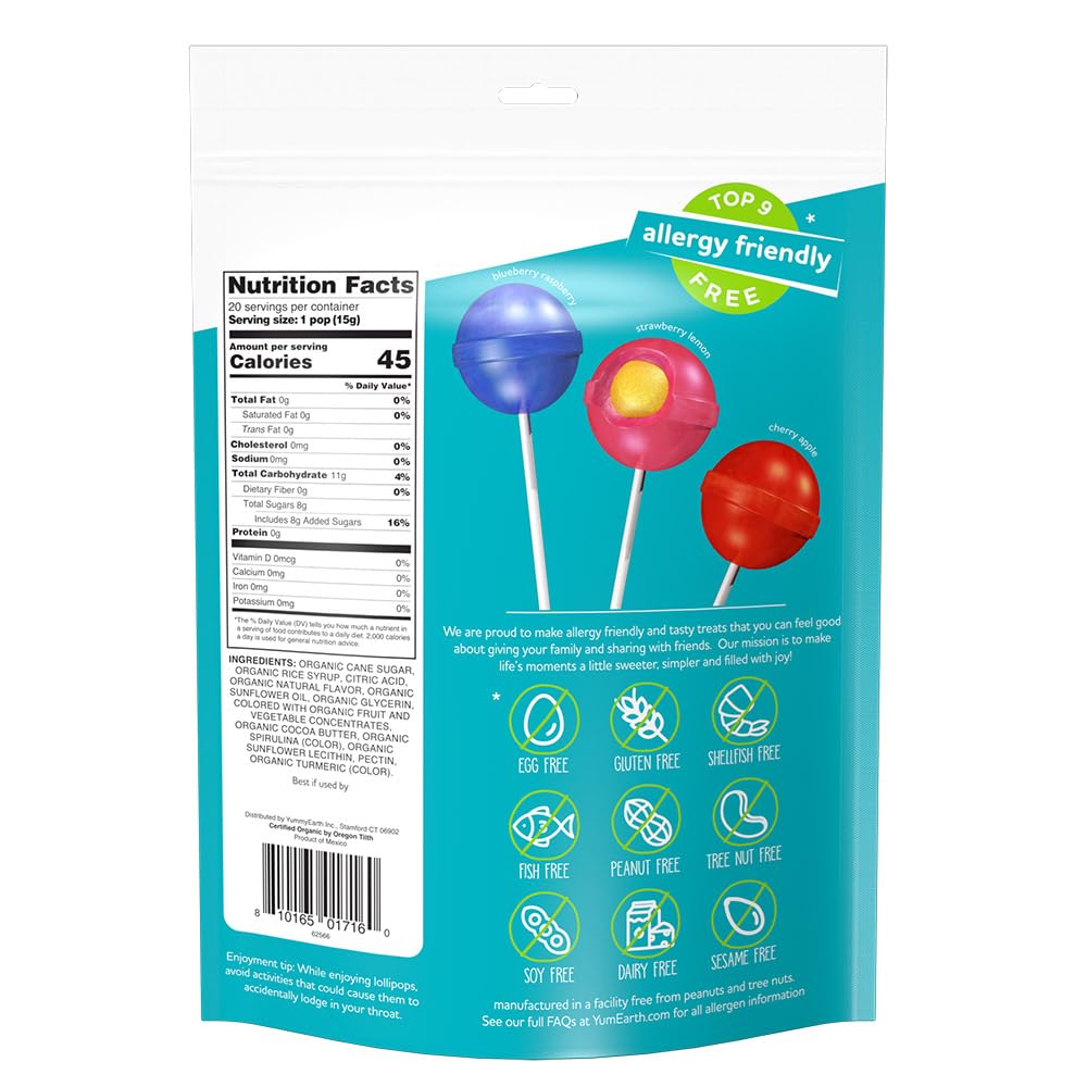 organic certified with no artificial dyes or artificial flavors