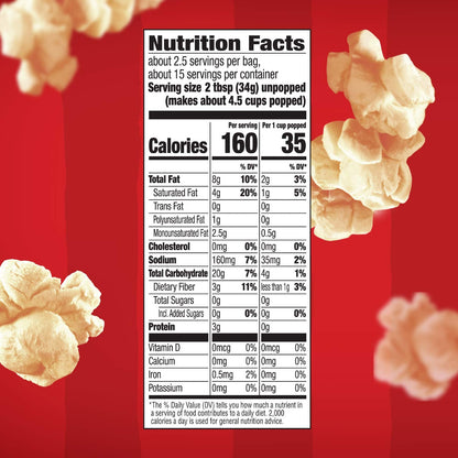 Orville Redenbacher's Kettle Corn Popcorn – Care Package Snack for College Students and Dorms