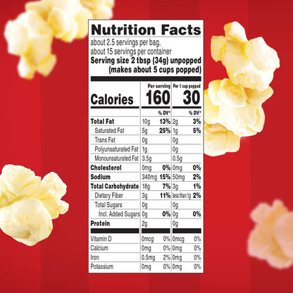 Orville Redenbacher's Movie Theater Butter Popcorn – Hostess Housewarming and Movie Night Gift Pack, Microwave Popcorn 6-Pack