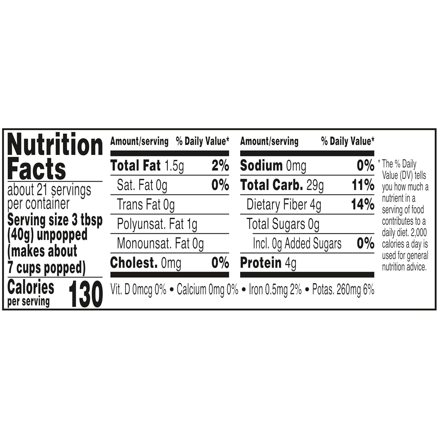 Orville Redenbacher's Natural White Popcorn Kernels 30 oz – Clean Ingredient Air Popped Snack for Health Conscious Homes