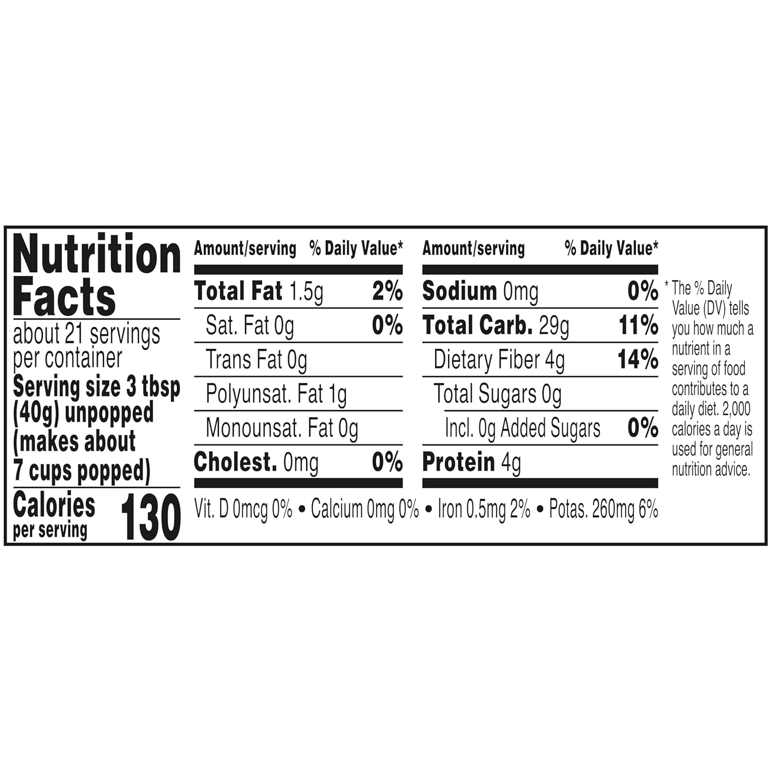 Orville Redenbacher's Natural White Popcorn Kernels 30 oz – Clean Ingredient Air Popped Snack for Health Conscious Homes