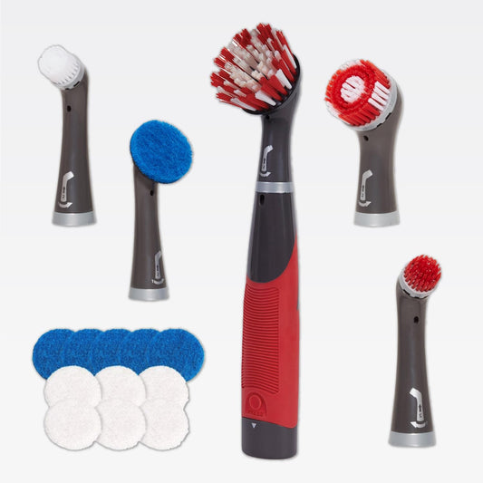 oscillating head scrubbing 60 times per second for heavy grime removal