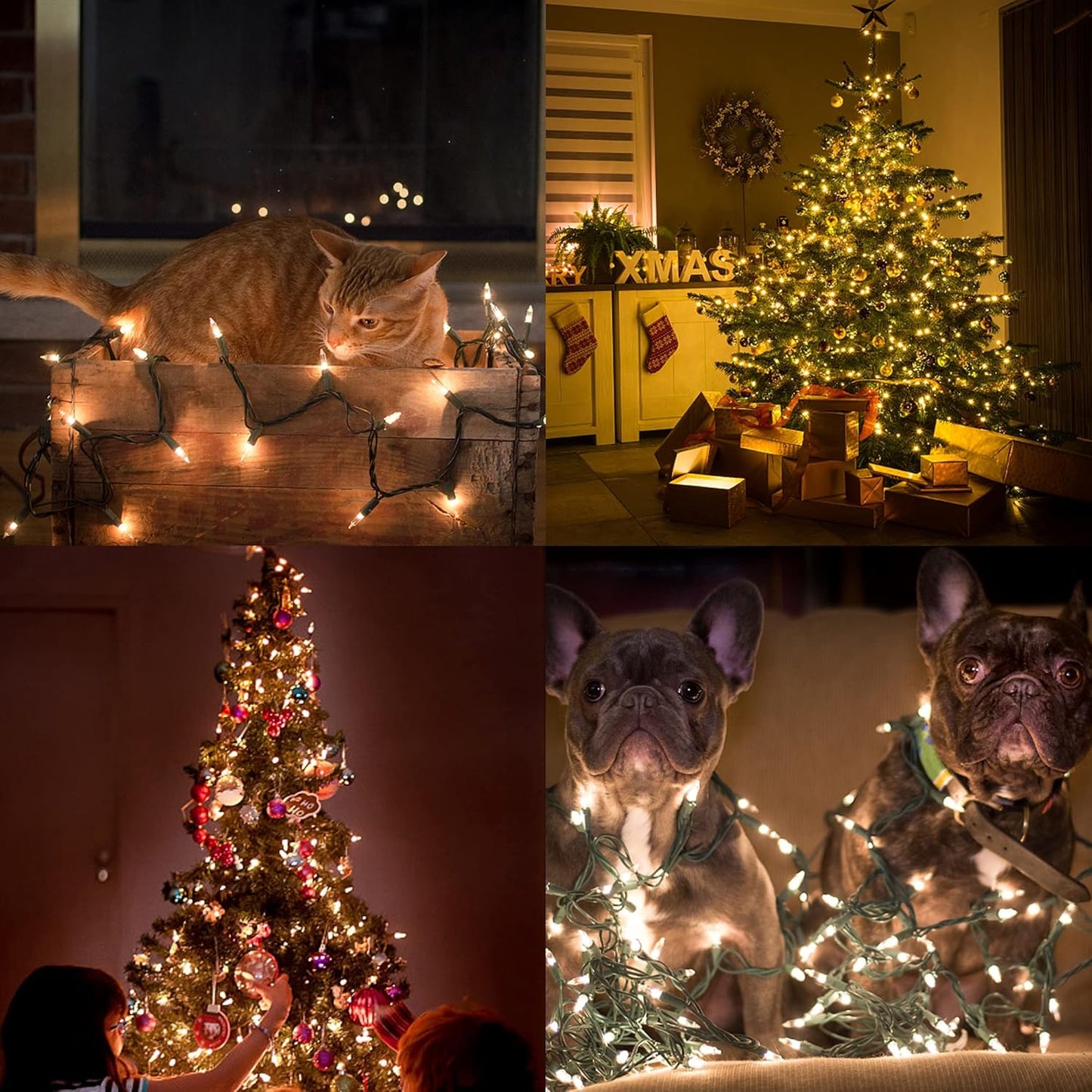 Outdoor Patio String Lights 150 Incandescent Bulbs, Expandable to 116 ft for Large Yard and Commercial Holiday Lighting