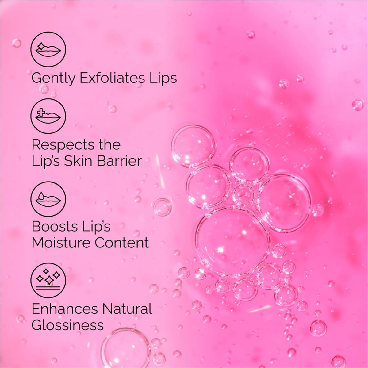 overnight leave-on serum format that dries clear on lips