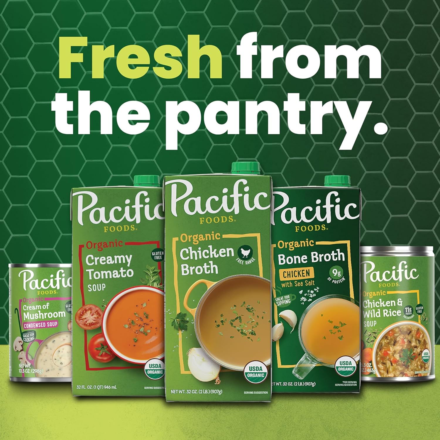 Pacific Foods Organic Tomato Basil Soup, 32 oz Carton – Wholesome Family Pantry Soup for Busy Parents, USDA Organic Non-GMO