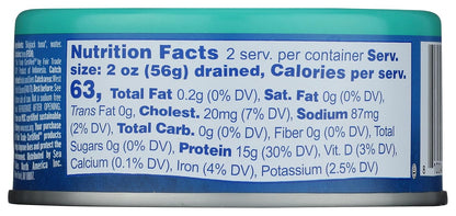 packed in water, not oil, for a lighter, lower-calorie product