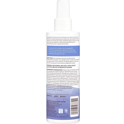 Palmer's Cocoa Butter Formula Tahitian Vanilla Leave-In Conditioner Spray – Time-Saving Heat Protectant for Fast Morning Styling at Home Office