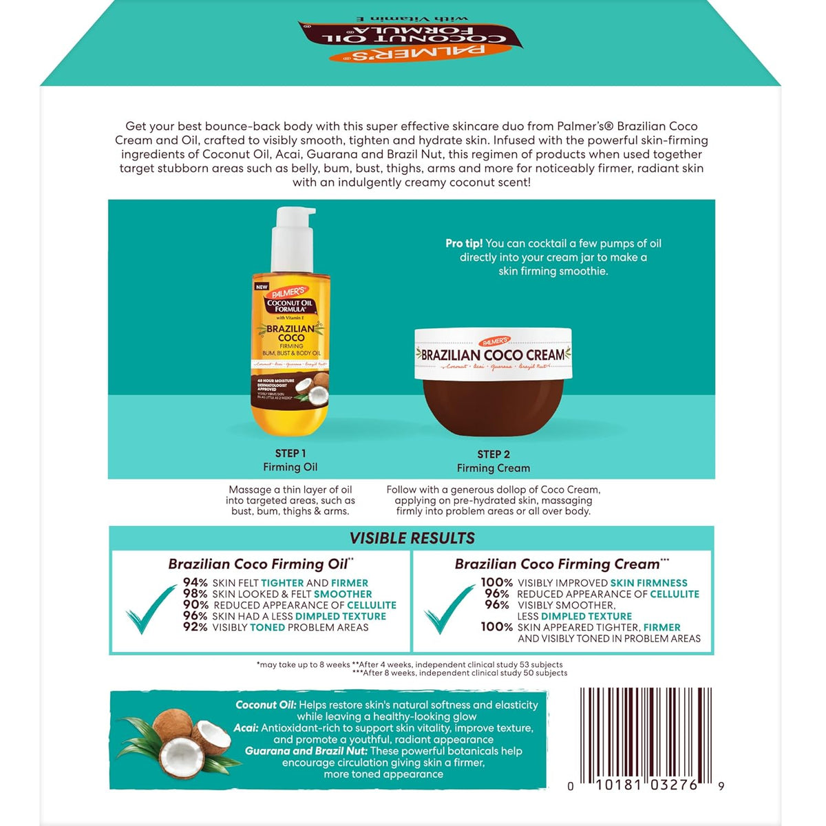 Palmer's Coconut Firming Body Set – Family-Safe Body Care with Mineral Oil-Free, Vegan Ingredients